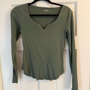 Old Navy Women's Green Long Sleeve Top